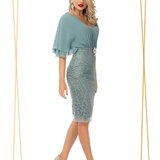 Rochie de ocazie mint tip creion